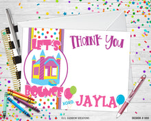 Load image into Gallery viewer, 088 | Bounce House Party Invitation &amp; Thank You Card