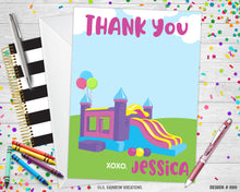 Load image into Gallery viewer, 090 | Bounce House Party Invitation &amp; Thank You Card