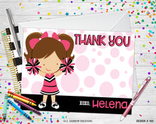 Load image into Gallery viewer, 102 | Cheerleader Party Invitation &amp; Thank You Card