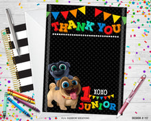 Load image into Gallery viewer, 117 | Puppy Pals Party Invitation &amp; Thank You Card