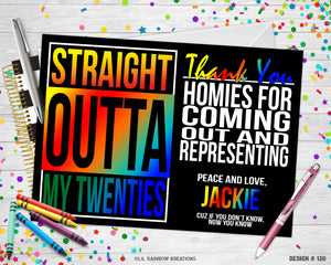 130 | Straight Outta Compton Party Invitation & Thank You Card