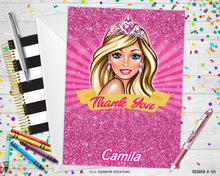 Load image into Gallery viewer, 131 | Barbie Party Invitation &amp; Thank You Card