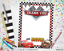 Load image into Gallery viewer, 139 | Cars Party Invitation &amp; Thank You Card