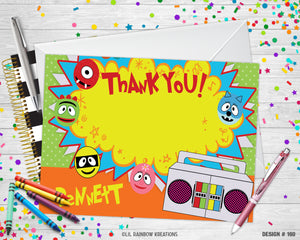 160 | Yo Gabba Gabba Party Invitation & Thank You Card