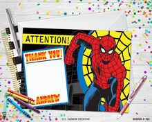 Load image into Gallery viewer, 193 | Spiderman Party Invitation &amp; Thank You Card