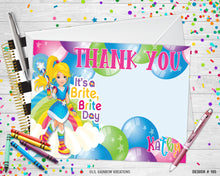 Load image into Gallery viewer, 195 | Rainbow Brite Party Invitation &amp; Thank You Card