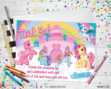 Load image into Gallery viewer, 198 | My Little Pony Party Invitation &amp; Thank You Card