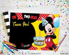 Load image into Gallery viewer, 200 | Mickey Mouse Party Invitation &amp; Thank You Card