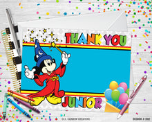 Load image into Gallery viewer, 202 | Mickey Mouse Party Invitation &amp; Thank You Card