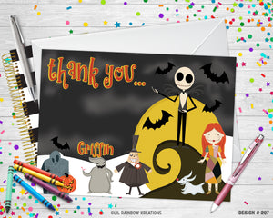 207 | The Nightmare Before Christmas Party Invitation & Thank You Card