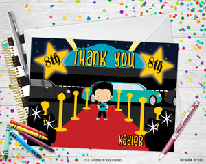 232 | Rock Star Party Invitation & Thank You Card