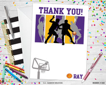 Load image into Gallery viewer, 240 | Basketball Party Invitation &amp; Thank You Card