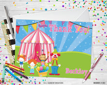 Load image into Gallery viewer, 251 | Circus Party Invitation &amp; Thank You Card