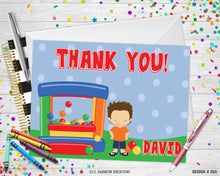 Load image into Gallery viewer, 258 | Bounce House Party Invitation &amp; Thank You Card