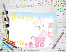 Load image into Gallery viewer, 267 | Nursery Room Baby Shower Invitation &amp; Thank You Card