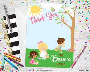 304 | Easter Hunt Party Invitation & Thank You Card