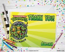 Load image into Gallery viewer, 306 | Ninja Turtles Party Invitation &amp; Thank You Card