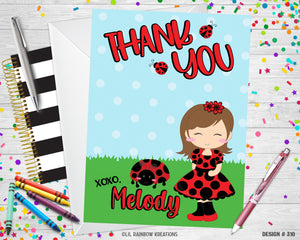 310 | Little Ladybug Party Invitation & Thank You Card