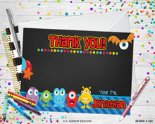 Load image into Gallery viewer, 324 | Monsters Party Invitation &amp; Thank You Card