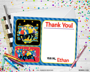 335 | The Wiggles Party Invitation & Thank You Card