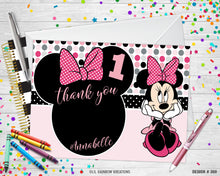 Load image into Gallery viewer, 368 | Minnie Mouse Party Invitation &amp; Thank You Card