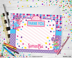 396 | Abby Cadabby Party Invitation & Thank You Card