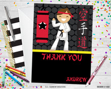 Load image into Gallery viewer, 402 | Karate Party Invitation &amp; Thank You Card