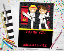 Load image into Gallery viewer, 403 | Karate Party Invitation &amp; Thank You Card