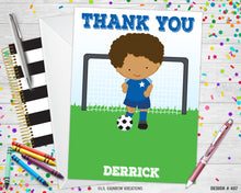 Load image into Gallery viewer, 407 | Soccer Party Invitation &amp; Thank You Card