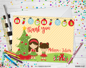 427 | Christmas Theme Party Invitation & Thank You Card