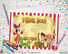 Load image into Gallery viewer, 461 | Jake and The Never Land Pirates Party Invitation &amp; Thank You Card