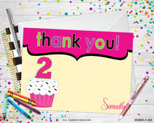 Load image into Gallery viewer, 462 | Cupcakes Party Invitation &amp; Thank You Card