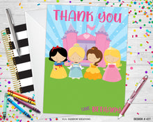 Load image into Gallery viewer, 477 | Disney Princess Inspired Party Invitation &amp; Thank You Card