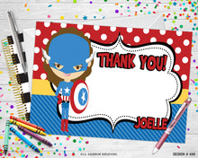 Load image into Gallery viewer, 499 | Captain America Party Invitation &amp; Thank You Card