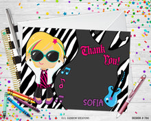 Load image into Gallery viewer, 794 | Rock Star Party Invitation &amp; Thank You Card