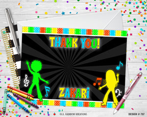 797 | Glow Party Invitation & Thank You Card