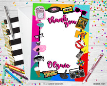 Load image into Gallery viewer, 821 | 50&#39;s Meet The 80&#39;s Party Invitation &amp; Thank You Card