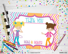 Load image into Gallery viewer, 825 | Hula Hoop &amp; Skip It Party Invitation &amp; Thank You Card