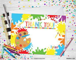 826 | Paint Party Invitation & Thank You Card