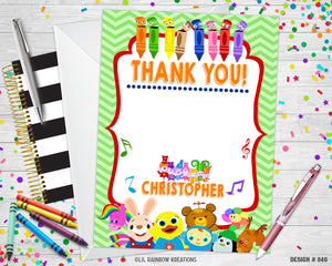 846-3 | Baby's First Tv Party Invitation & Thank You Card