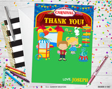 Load image into Gallery viewer, 867 | Carnival Party Invitation &amp; Thank You Card