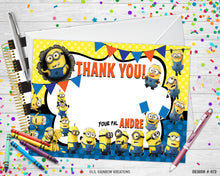 Load image into Gallery viewer, 872 | Minions Party Invitation &amp; Thank You Card