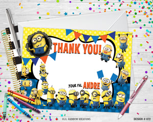 872 | Minions Party Invitation & Thank You Card