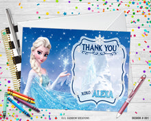 Load image into Gallery viewer, 891 | Princess Elsa Party Invitation &amp; Thank You Card