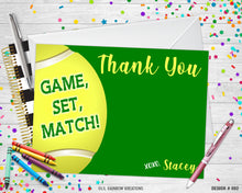 Load image into Gallery viewer, 892 | Tennis Party Invitation &amp; Thank You Card