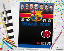 Load image into Gallery viewer, 896 | Soccer Party Invitation &amp; Thank You Card