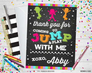 920 | Jump Party Invitation & Thank You Card