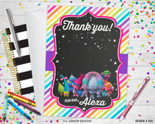 Load image into Gallery viewer, 924 | Trolls Party Invitation &amp; Thank You Card