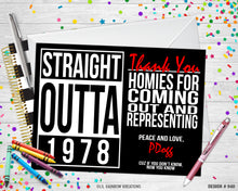 Load image into Gallery viewer, 940 | Straight Outta Compton Party Invitation &amp; Thank You Card