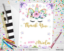 Load image into Gallery viewer, 966 | Unicorn Party Invitation &amp; Thank You Card